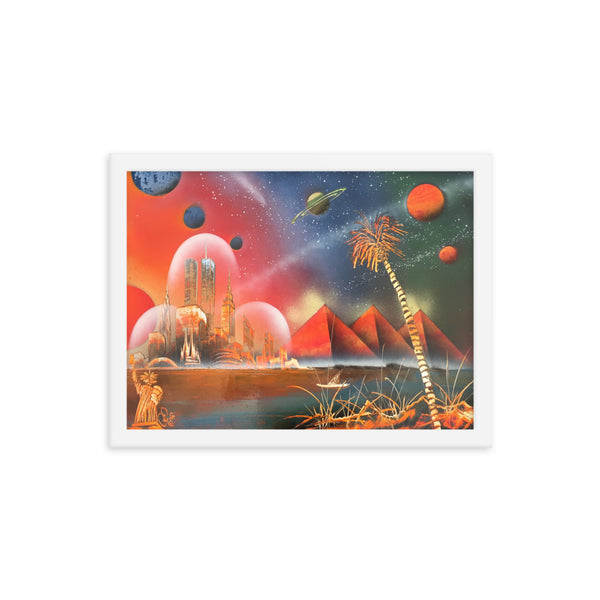 Ancient & Futuristic Framed photo paper poster