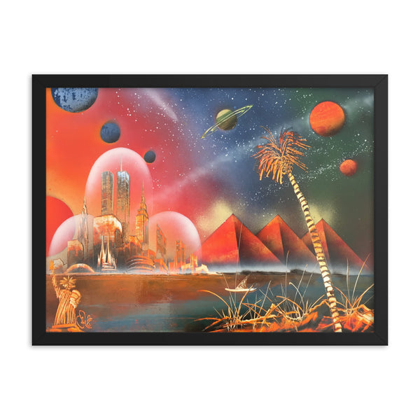 Ancient & Futuristic Framed photo paper poster
